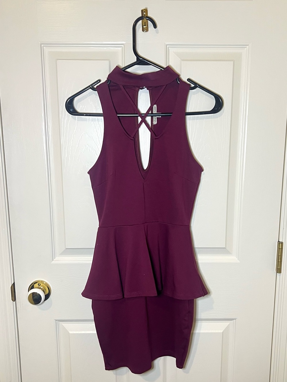 Charlotte Russe Plum Peplum Bodycon Dress